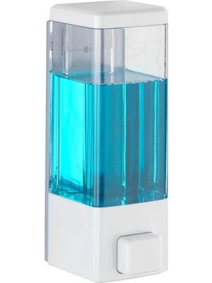 Duvar Tipi Manuel Sıvı Sabunluk Yapıştırmalı ve Vidalı Akıtmaz Sabun Dispenseri 350 ml V-1