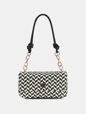 Guess Tessi Kapaklı Kadın Siyah Omuz Çantası HWWG7691190-BML