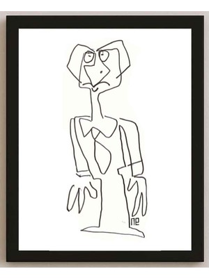 Karikatural Nezih Danyal Tipler Kişiye Özel Sertifikalı Sınırlı Fine Art Karikatür Baskı NTP00156