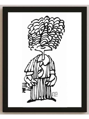 Karikatural Nezih Danyal Tipler Kişiye Özel Sertifikalı Sınırlı Fine Art Karikatür Baskı NTP00211