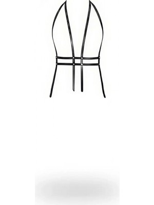 Pileli Store Siyah Kadın Kemer Çapraz Detaylı Korse Stil Kemer - APFT1137