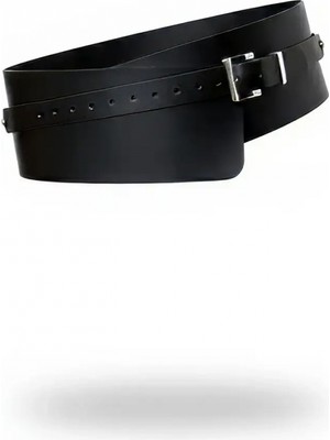 Pileli Store Siyah Kadın Kemer Kalın Bel Korse Tipi - APFT1128