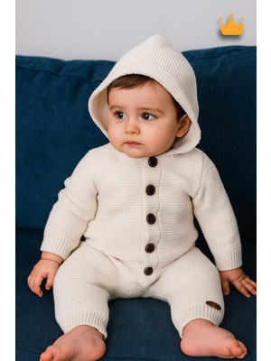 Baby Hola Triko Içi Velsoft Kışlık Kalın Kız Erkek Bebek Tulum Gül Kurusu 2809