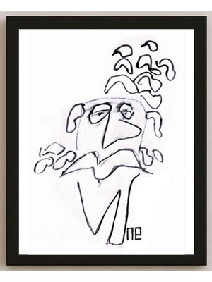 Karikatural Nezih Danyal Tipler Kişiye Özel Sertifikalı Sınırlı Fine Art Karikatür Baskı NTP00198