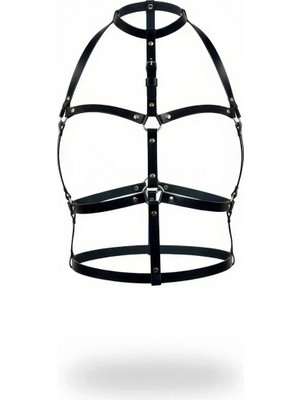 Pileli Store Siyah Kadın Kemer Çoklu Kemerli Vücut Aksesuarı - APFT106