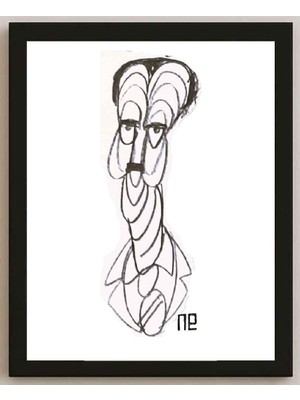 Karikatural Nezih Danyal Tipler Kişiye Özel Sertifikalı Sınırlı Fine Art Karikatür Baskı NTP00236