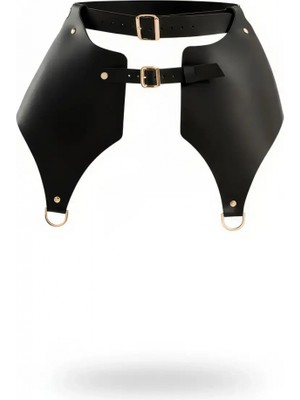 Pileli Store Siyah Kadın Kemer Geniş Kesim Deri Bel Aksesuarı - APFT1119