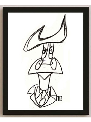 Karikatural Nezih Danyal Tipler Kişiye Özel Sertifikalı Sınırlı Fine Art Karikatür Baskı NTP00161