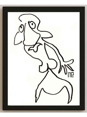 Karikatural Nezih Danyal Tipler Kişiye Özel Sertifikalı Sınırlı Fine Art Karikatür Baskı NTP00188