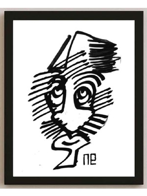 Karikatural Nezih Danyal Tipler Kişiye Özel Sertifikalı Sınırlı Fine Art Karikatür Baskı NTP00247