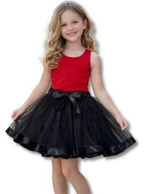 HaanBebe 23 Nisan Gösteri Eteği - Kız Çocuk Kabarık Tütü Etek - Bayramlık Tül Etek