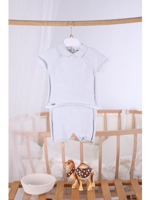 Beybek %100 Pamuk Şortlu Triko Erkek Bebek Takım 5506