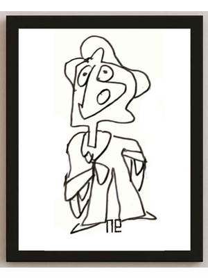 Karikatural Nezih Danyal Tipler Kişiye Özel Sertifikalı Sınırlı Fine Art Karikatür Baskı NTP00176