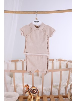 Beybek %100 Pamuk Şortlu Triko Erkek Bebek Takım 5506