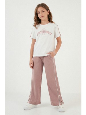 Kinderos Baskılı ve Çıtçıt Detaylı Bol Kesim Kız Çocuk Ikili Takım - 26Y 26208