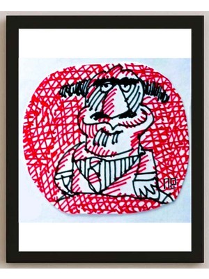 Karikatural Nezih Danyal Tipler Kişiye Özel Sertifikalı Sınırlı Fine Art Karikatür Baskı NTP00231