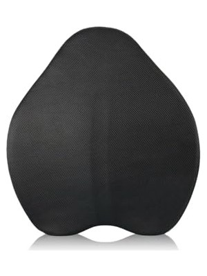 Visco Bel ve Sırt Destek Yastığı – Ortopedik Visco Malzeme, Fermuarlı Yıkanabilir Kılıf, Ofis, Ev, Araba Kullanımı Için, Siyah, 50X42X9,5-3 cm