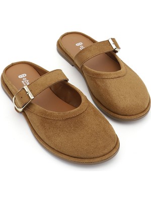 Gönderi(r) Kadın Taba Süet  Burunu Kapalı Tokalı Terlik