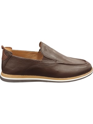 White World Taşçı Ayyakkabı Erkek Hakiki Deri Ortopedik Termo Taban Bağcıksız Günlük Oxford Ayakkabı