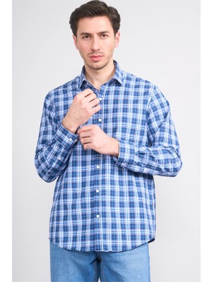 Mentality 2490 Erkek Uzun Kol Soft Ekose Gömlek