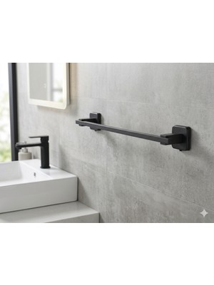 Alz Banyo Varg Mat Siyah Uzun Havluluk Tam Paslanmaz Yüksek Kaliteli Ömürlük