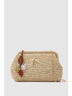 Oggo Hasır Large Clutch & Çapraz Çanta