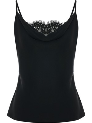 Kameya Dantel Garnili Drapeli Bluz