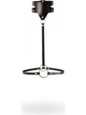 Pileli Store Siyah Kadın Kemer Deri O Halka Detaylı Vücut Aksesuarı - APFT18