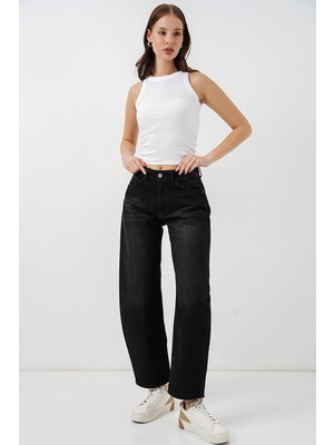 Bigdart Kadın Yüksek Bel Kot Pantolon 30081 - Siyah