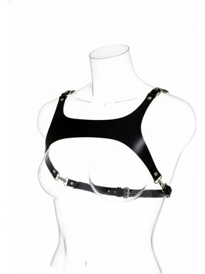 Pileli Store Siyah Kadın Kemer Suni Deri Vücut Tokalı Detaylı - APFT1199