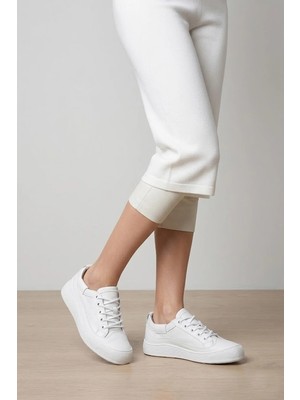 Ayakkabı Fuarı Elit YSFLT373 Kadın Klasik Sneaker Beyaz