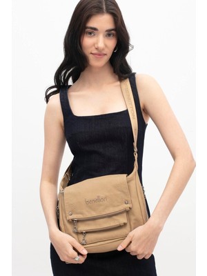 Benetton Kadın Ithal Yıkamaderi Çapraz Çanta Bnt 1738