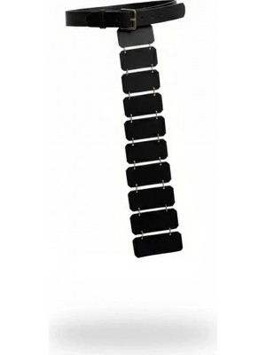 Pileli Store Siyah Kadın Kemer Uzun Plakalı Bel Aksesuarı - APFT1368