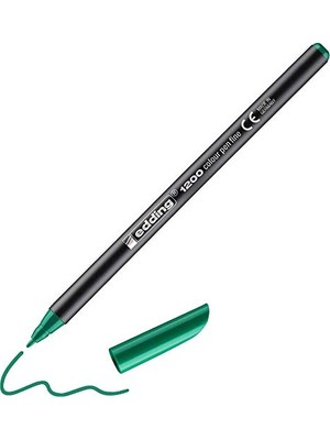 Edding 1200 Ince Uçlu Keçeli Kalem - Yeşil - 1 Kalem - Yuvarlak Uçlu 1 mm
