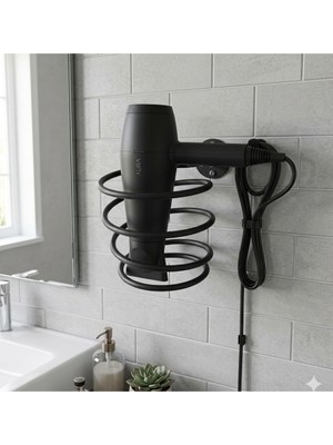 Alz Banyo Saç Kurutma Makinesi Fön Makinesi Askı Aparatı Dubel Vida Hediyeli Yerli Üretim