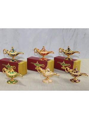 Esranın Dünyası Mineli Metal Alaaddin Lambası Model 4