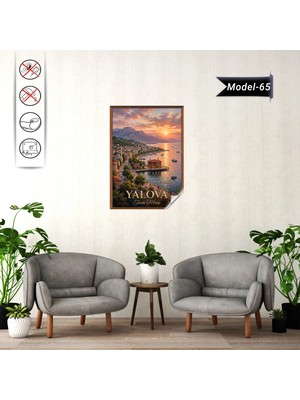 Akıllı Kağıt Türkiye Iller Tablo - Poster Yalova (Model-65)
