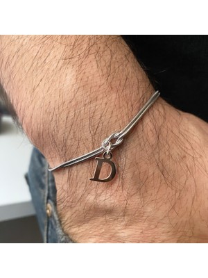 Gümüş Harfli Aşk Düğümü Zincir Bileklik