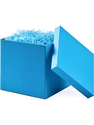 Doğum Günleri, Anneler Günü, Gelin Partileri, Düğünler, Bebek Partileri, Nedimeler Hediyeleri, Her Durum Için Kapaklı 17,78 cm Hediye Kutusu (Turkuaz Mavi)