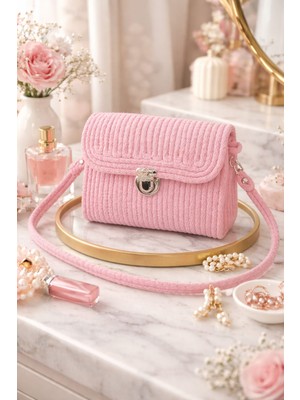 Mtg Jüt Tasarım Nergis Model Omuz Çantası Şık Kullanım Kordon Halattan El Emeği