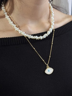 Gistoria Barok Incili Nazar Kolye Seti