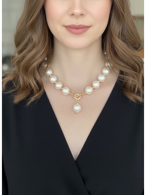 Gistoria Dümenli Büyük Inci Kolye