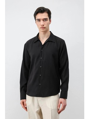 Antioch Siyah Relaxed Erkek Gömlek
