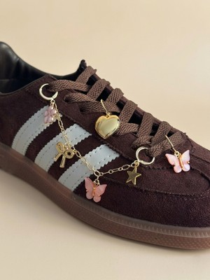 Gistoria Pembe Kelebek ve Yıldız Figürlü Zincirli Ayakkabı Süsü