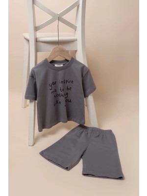 Vauva Ikili Takım Erkek Çocuk Bebek Baskılı Şortlu Yazlık Takım Tişört Şort Takım