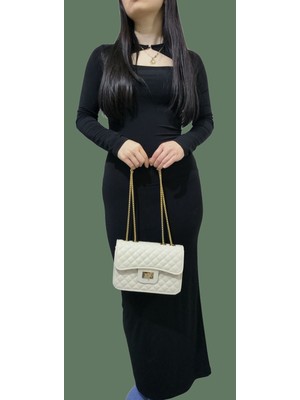 Dilorans Gold Zincir Detaylı Ikonik Kapitone Çanta - Renk Seçenekleriyle