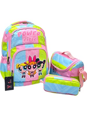 Betto's Kız Çocuk Ilk Okul Sırt Çantası 3'lü Set Ilkokul Çantası Karakter Desenli Takım Renkli
