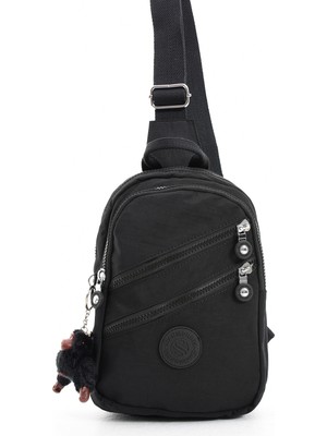 ÖZER-3042 Sanmorris Unisex Kırinkıl Kumaş Suya Dayanıklı Ayarlanabilir Askılı Çok Bölmeli  Renkli Omuz Çantası B