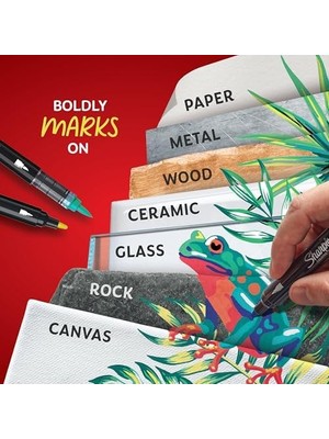 Vigordurus Akrilik Markör, Yuvarlak Uç, Kırmızı