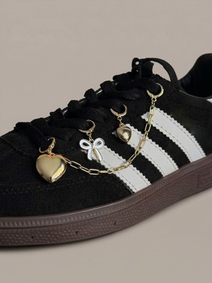 Gistoria Kalp ve Fiyonk Figürlü Zincirli Ayakkabı Süsü